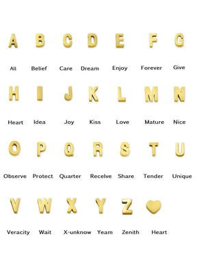 Colar Duplo Elegante – Corrente Lisa com Coração e Letra