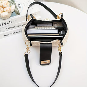 Bolsa Feminina Trançada – Ombro Único, Design Elegante