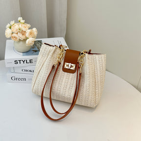 Bolsa Feminina Trançada – Ombro Único, Design Elegante