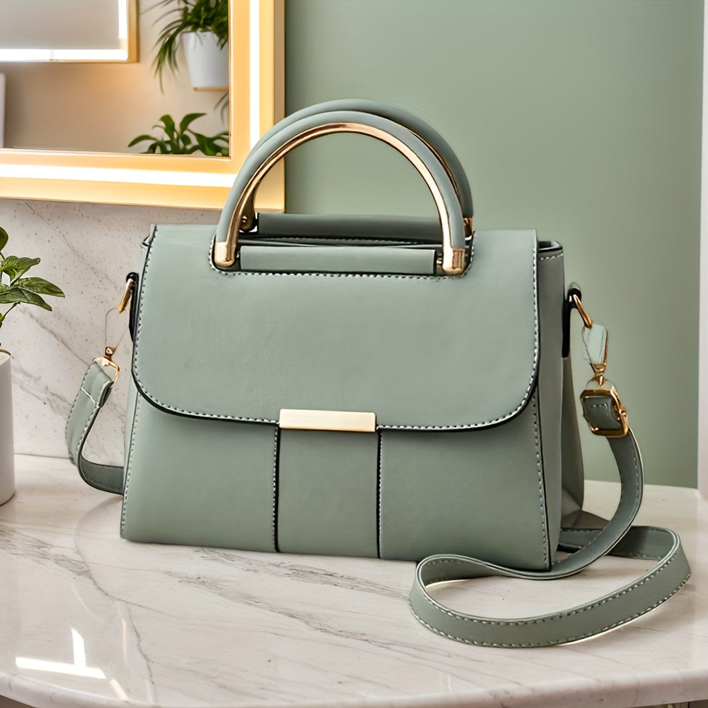 Bolsa Tiracolo Feminina – Verde Claro Minimalista e Versátil