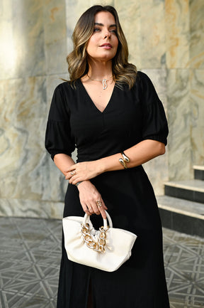 Vestido Emily em Tecido Plano de Viscose